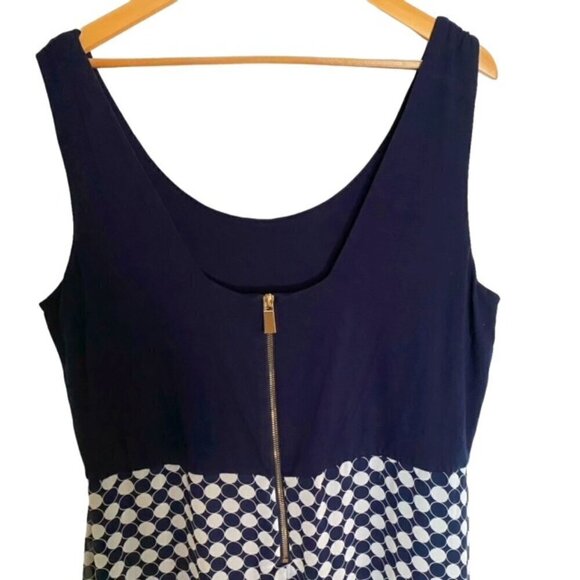 Vince Camuto Navy & White Sleeveless Maxi Dress 2X - Picture 4 of 4